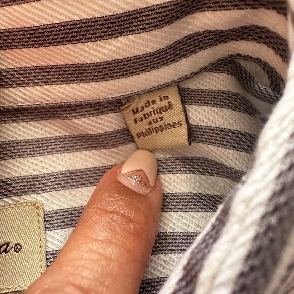 Tommy Bahama Button Down Dress Shirt Long Sleeve Striped Top Collared Men - Picture 11 of 16